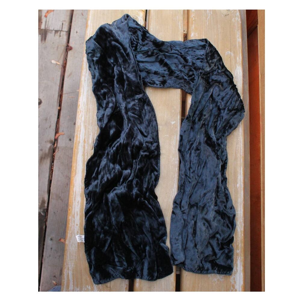 Banjara Black Velvet Scarf- 100% rayon